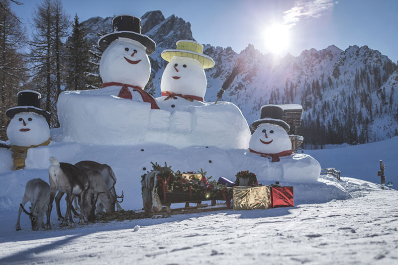 Schneemaenner Skigebiet Rotwand