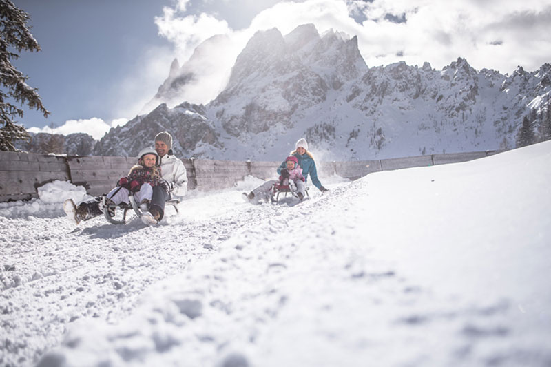 Rodelfahren im Skigebiet 3 Zinnen
